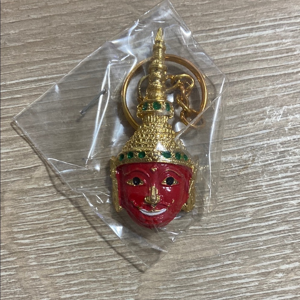 Thailand Red Mask Keychain NEW